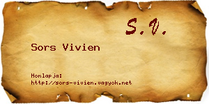 Sors Vivien névjegykártya